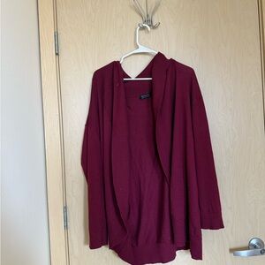 Bloomchic burgundy cardigan